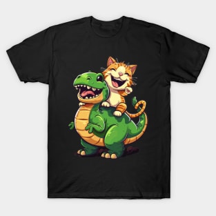 Cat Dinosaur Carnage T-Shirt